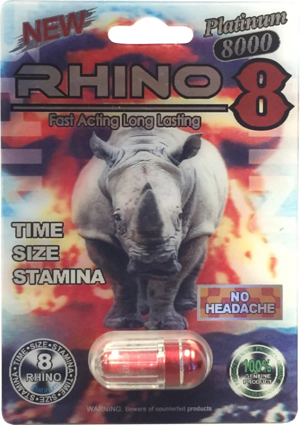 Rhino 8 Platinum Capsules Display 24 CT