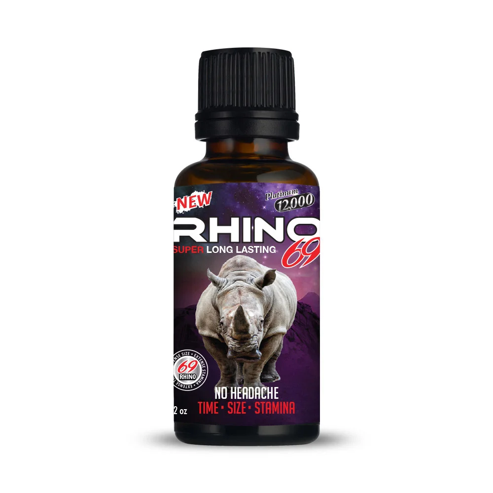 Rhino 69 Super Long Lasting Shots Display 12 Bottles