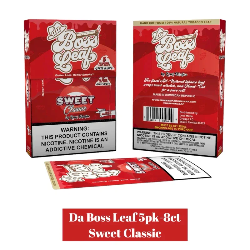 Da Boss Leaf Sweet Classic 8-5 Packs 40 Leaf Wraps