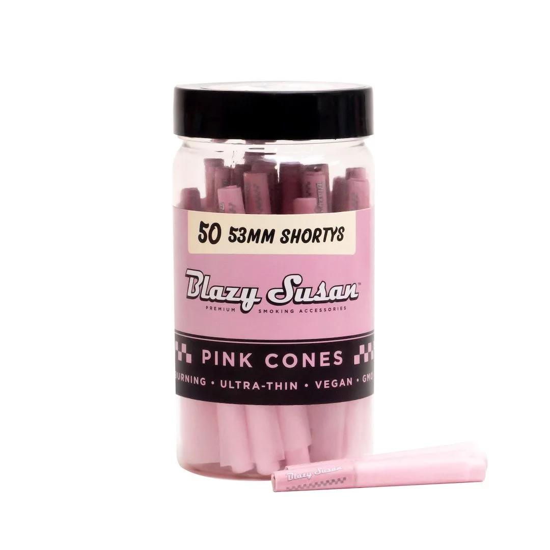 Bluzy Susan Pink Cones 50 Cones - 53MM Ultra Thin
