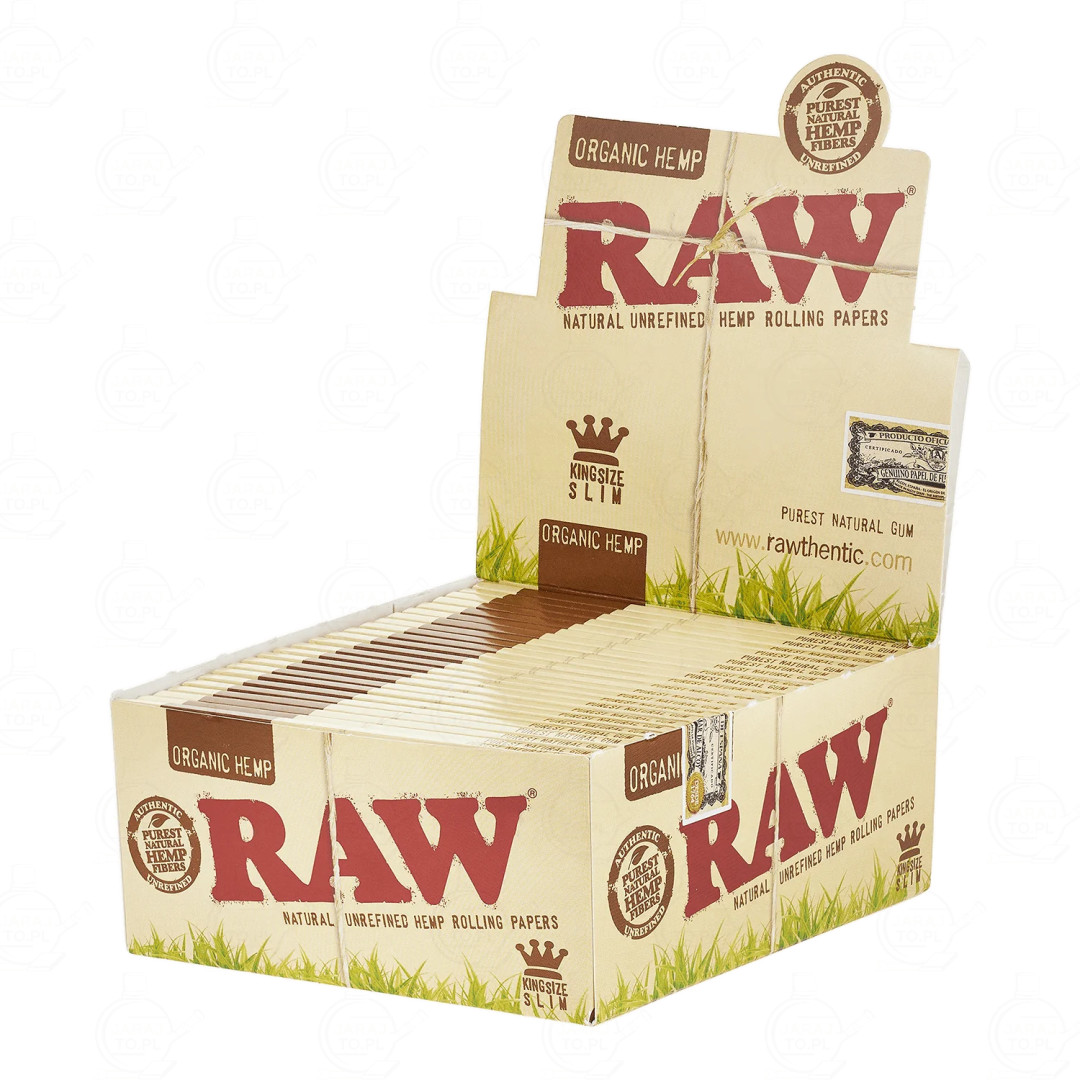 RAW Rolling Papers Organic Hemp Single Wide 25 Packs Per Box - 100 Leaves Per Pack
