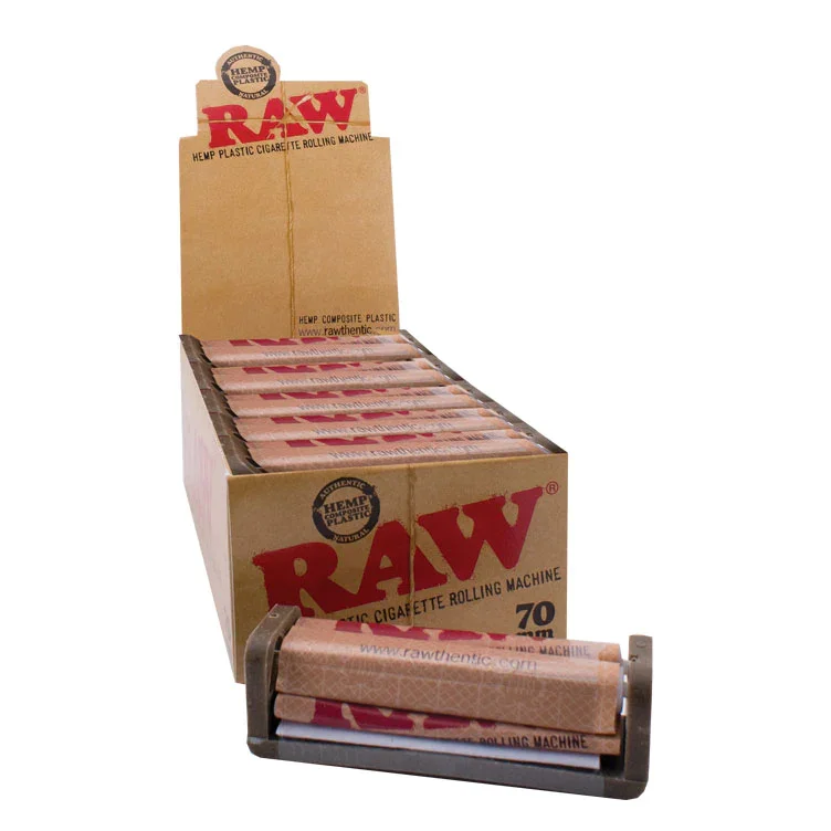 RAW Hemp Plastic Cigarette Rolling Machine 70mm 12 Rollers Per Box Work With (Single Wide)