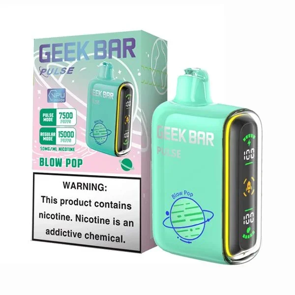 Geek Bar Blow Pop Disposable Display Pulse Mode 7500 Puffs Regular Mode 15000 Puffs 5 PCS Per Pack