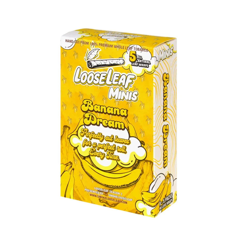 Loose Leaf Minis Banana Dream 8-5 Packs 40 Leaf Wraps