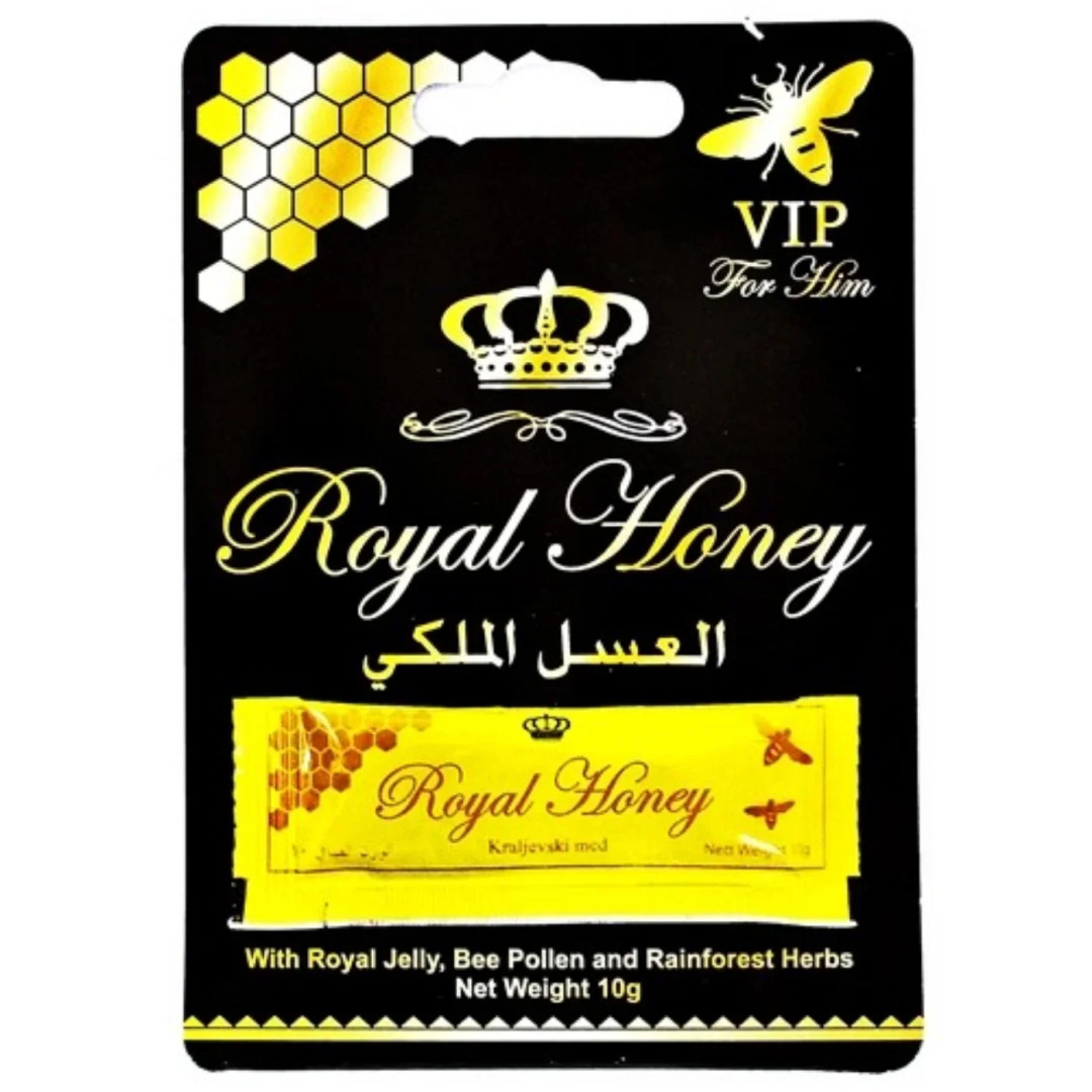 Royal Honey VIP For Him With Royal Jelly, Bee Pollen and Rainforest Herbs Net Weight 10g 35CT Per Box